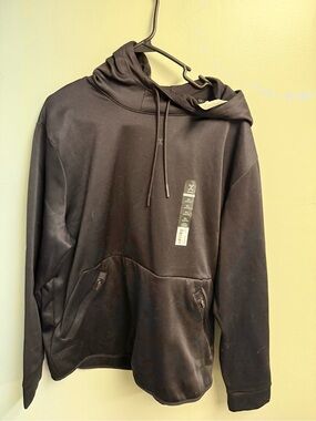 Xersion Black Hooded Pullover with Zippered Hand Pockets